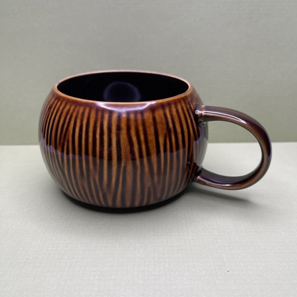 Starbucks Coffee Brown Coconut Shell Mug Cup Tiki Party Bar Hawaii 2013 Retired